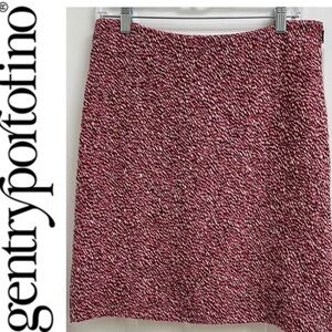 Gentry Portofino Lambswool Tweed Mini Skirt 42 Gentry Portifino